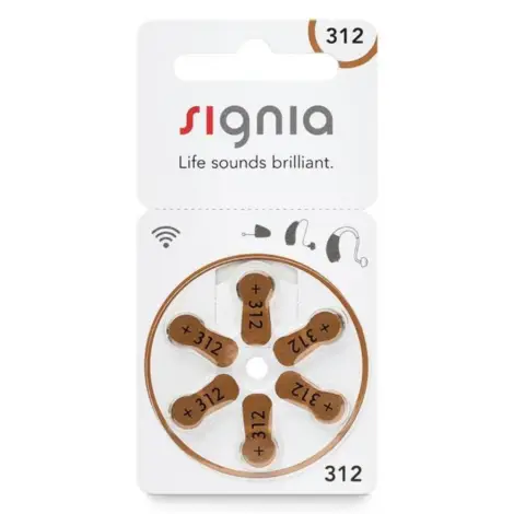 Signia Battery 312 - Genuine Hearing Aid at Ensound Hearing Centre Lahore