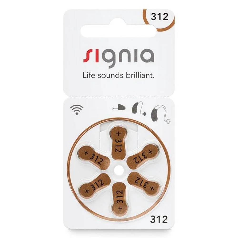 Signia Battery 312 - Genuine Hearing Aid at Ensound Hearing Centre Lahore